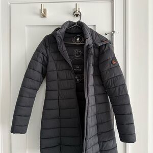 Save The Duck Women's Black Puffer Coat